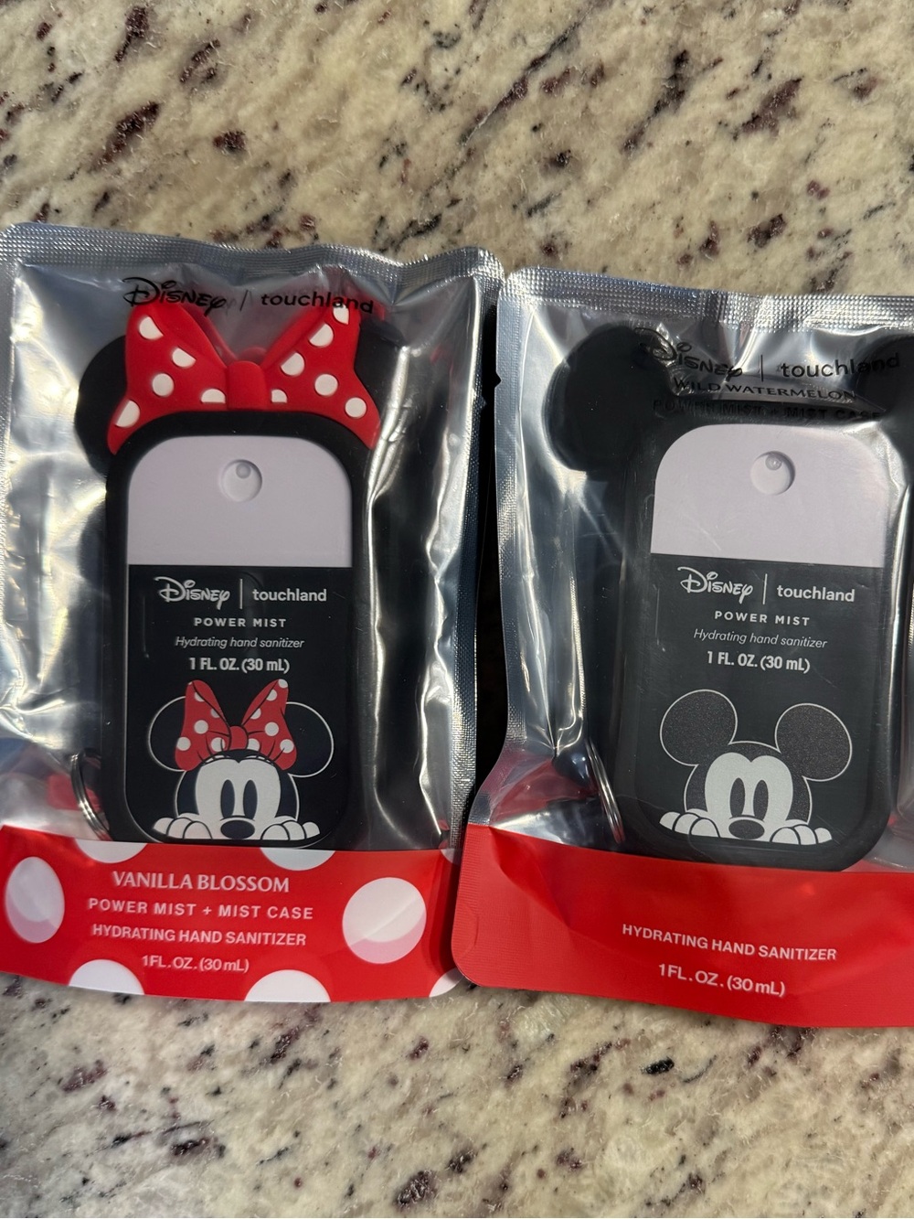 Disney Minnie & Mickey Power Mist Hand Sanitizer Cases - Black & Red